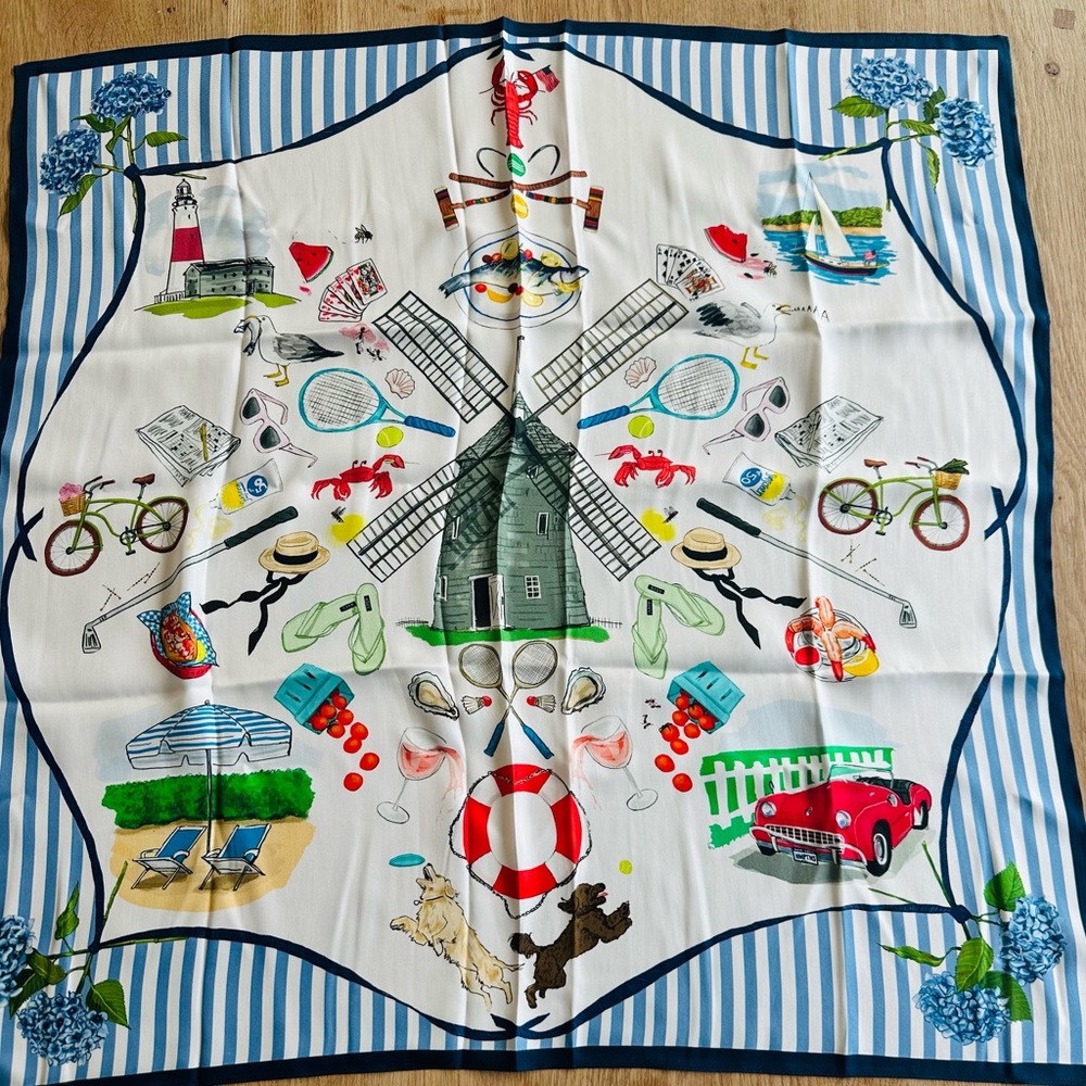 Hamptons silk scarf by J. Crew